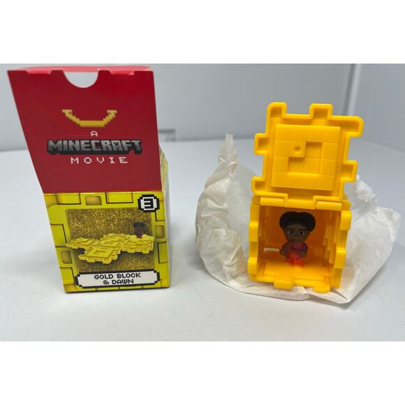 Minecraft Movie McDonald's Gold Block and Dawn #3 New in Box - Picture 2 of 4